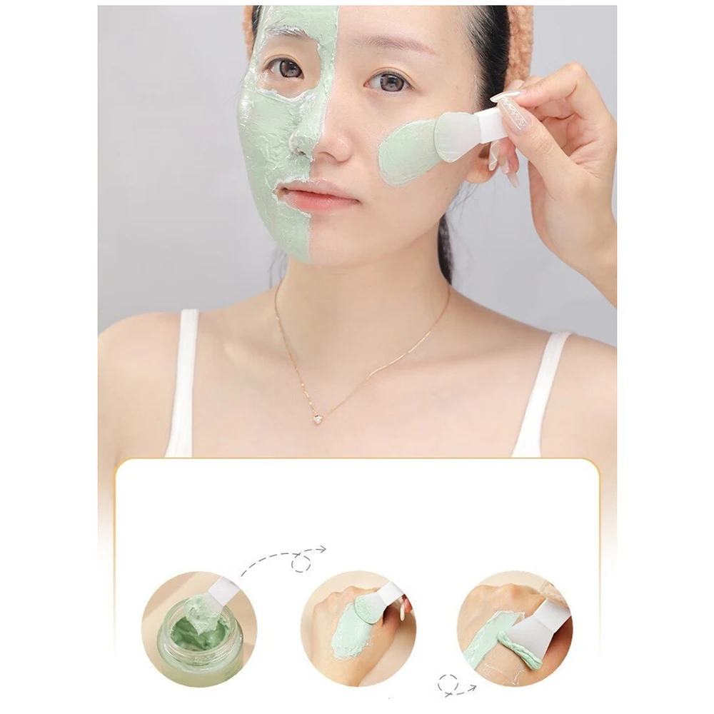 2024 Hot Sale Silicone Face Mask Brush for Facials Hairless Applicator Tools Rhinestone Handle