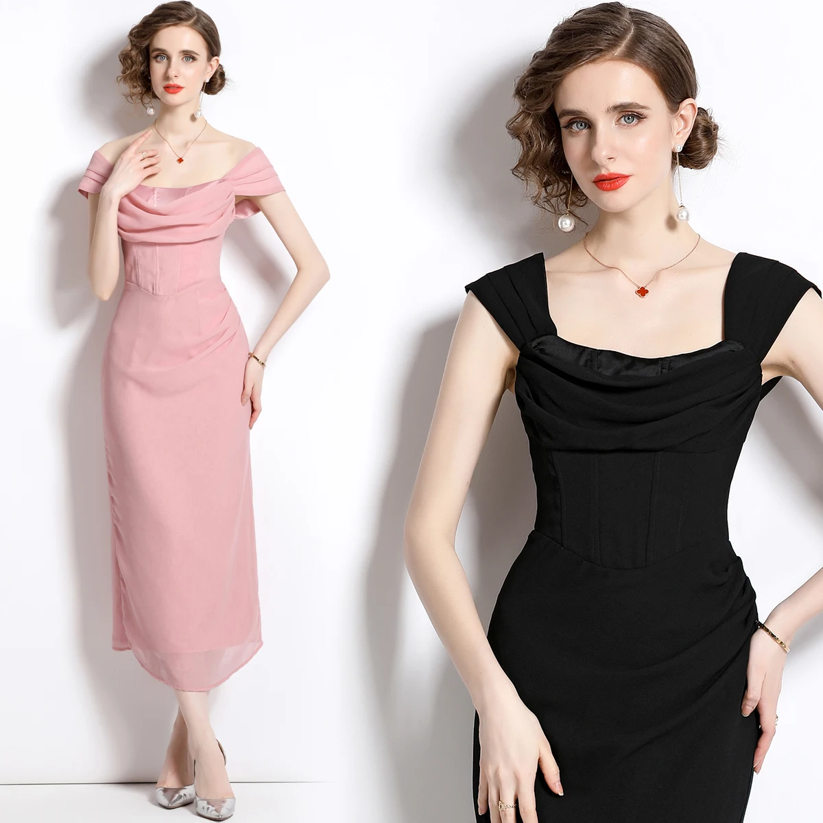 

High-end Temperament Sexy Slim Fit Buttock Wrapped Strapless Dress For Women Summer Slim Waist Sleeveless Long Skirt