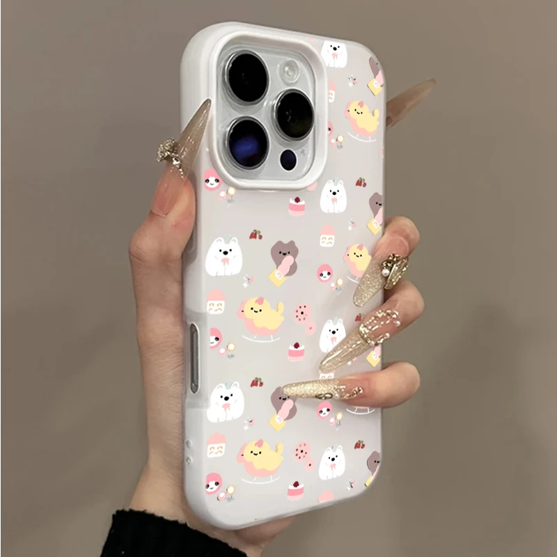 Cute Cartoon Animals Pattern Phone Case For Samsung Galaxy S26 Ultra S25 FE S24 S23 S22 Plus Ultra S21 FE Colorful 2 in1 Cover view 5