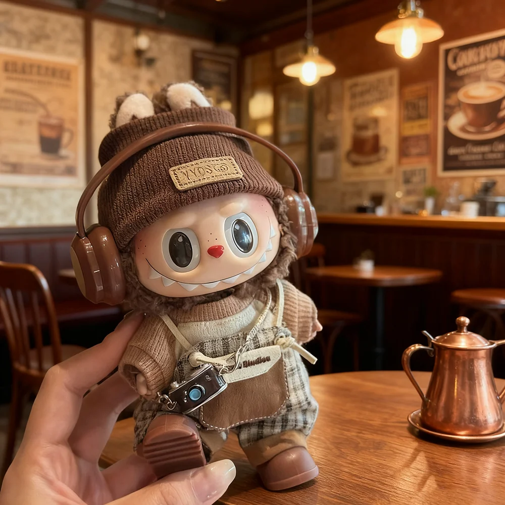 

[No Doll] Cute Doll's Clothing Accessories Clothes for Labubu V1 V2 V3 Clothing Retro Handsome Clothes Set Doll Accessories