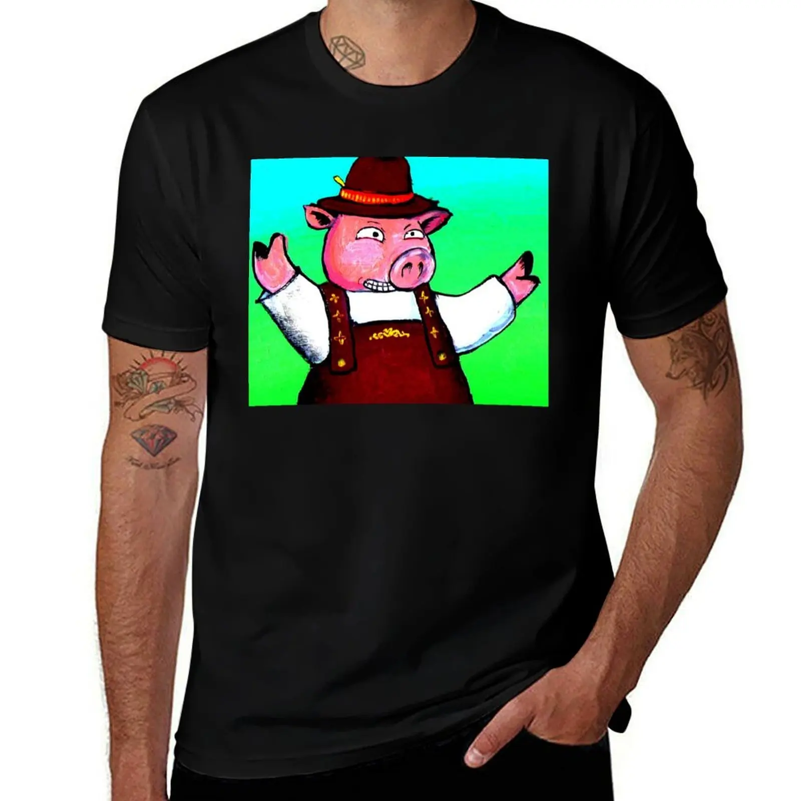 PIGTOBERFEST T-Shirt Odor Resistant Short Sleeve Top T-Shirt