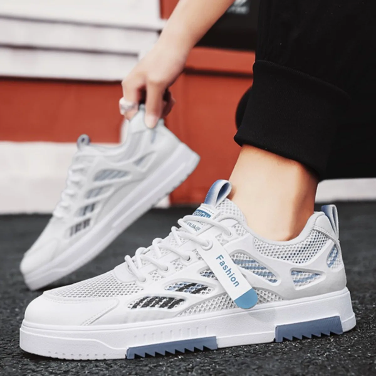 

Men's Luxury Platform Shoes - Breathable Non-Slip Skateboard Sneakers, Outdoor Running Tenis Masculino Suitable for All Seasons