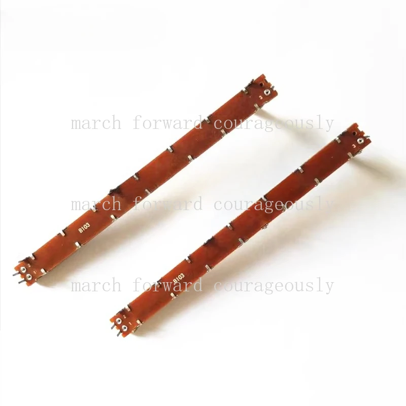 10pcs 117mm mixer fader with 100-step single-channel B10K direct-slide potentiometer dimming mixer fader B103