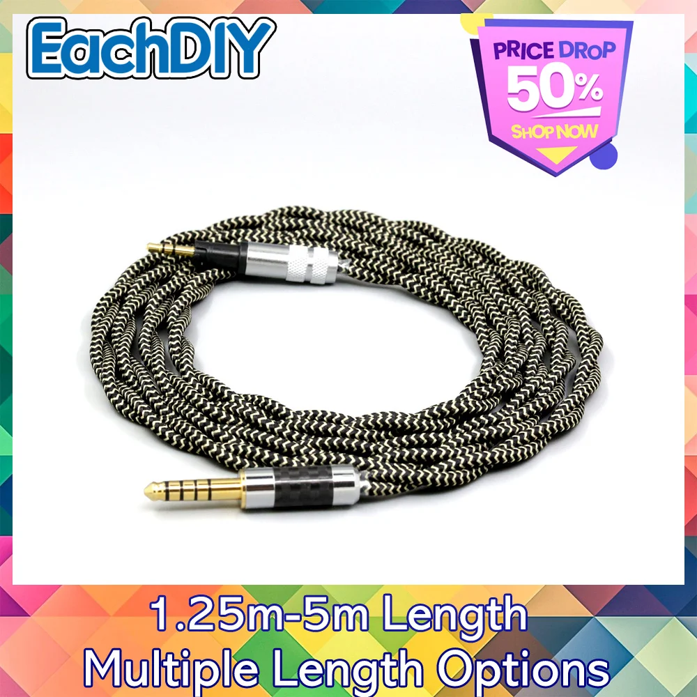 

2 Core 2.8mm Litz OFC Earphone Shield Braided Sleeve Cable For Sennheiser Momentum 1.0 2.0 Earphone Headset Headphone LN008967