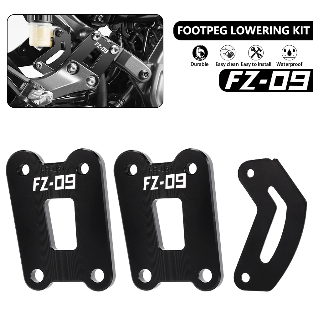 

Fits For YAMAHA MT09 2021 2022 2023 2024 FZ09 MT-09 MT 09 Motorcycle Parts Rear Pedal Lowering Kit Passenger Footrests Supports