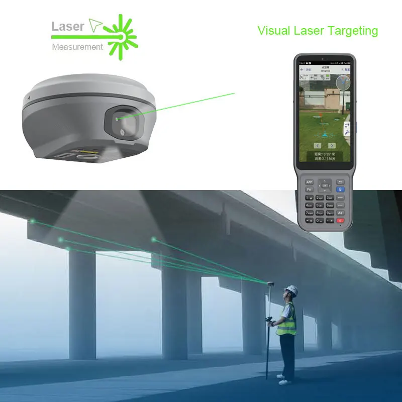 Hi Target V600L/VRTK2 LASER RTK GPS GNSS Receiver for Topographic Survey Compatible with Dual Camera Laser GPS RTK
