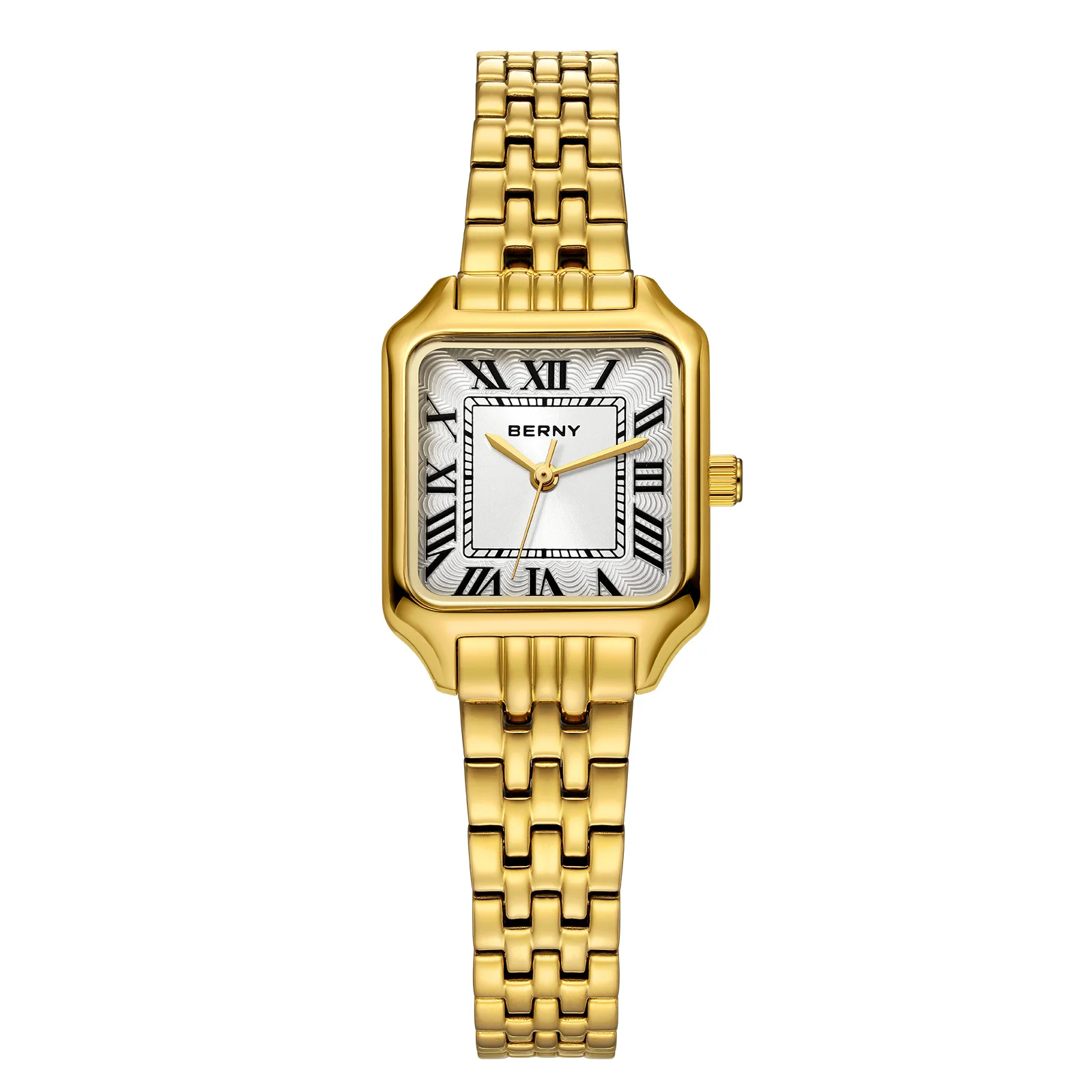 BERNY Square Quartz Ladies Watch Stylish Exquisite Roman Numeral Luxury Small Women's Watch Waterproof Jewelry Bracelet Watches