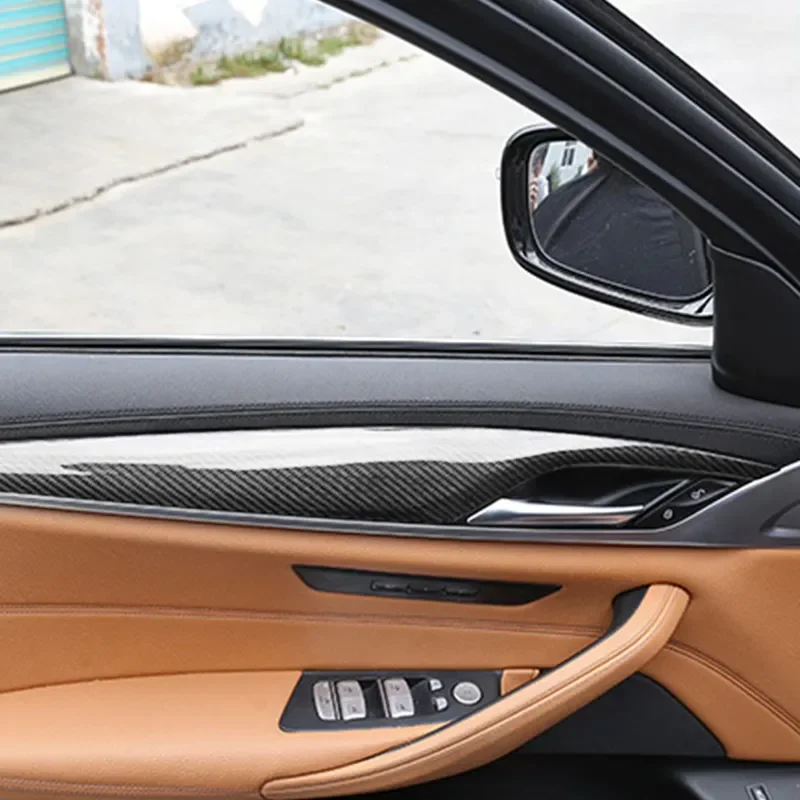 Real Dry Carbon Fiber Car Door Panel Trim for 18-20 Mw X3 G01 X4 G02 Interior Accessory Kit