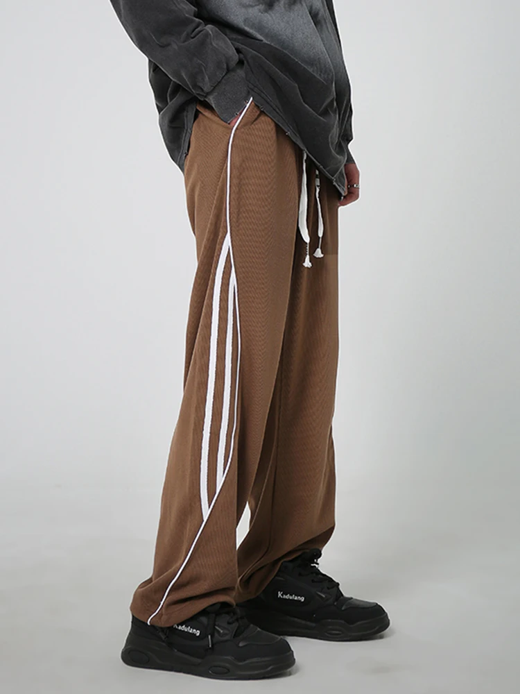 

Мужские повседневные брюки American Sle Cleanfit коричневого цвета, свободные прямые спортивные брюки с эффектом драпировки, модные брендовые брюки для весны и осени