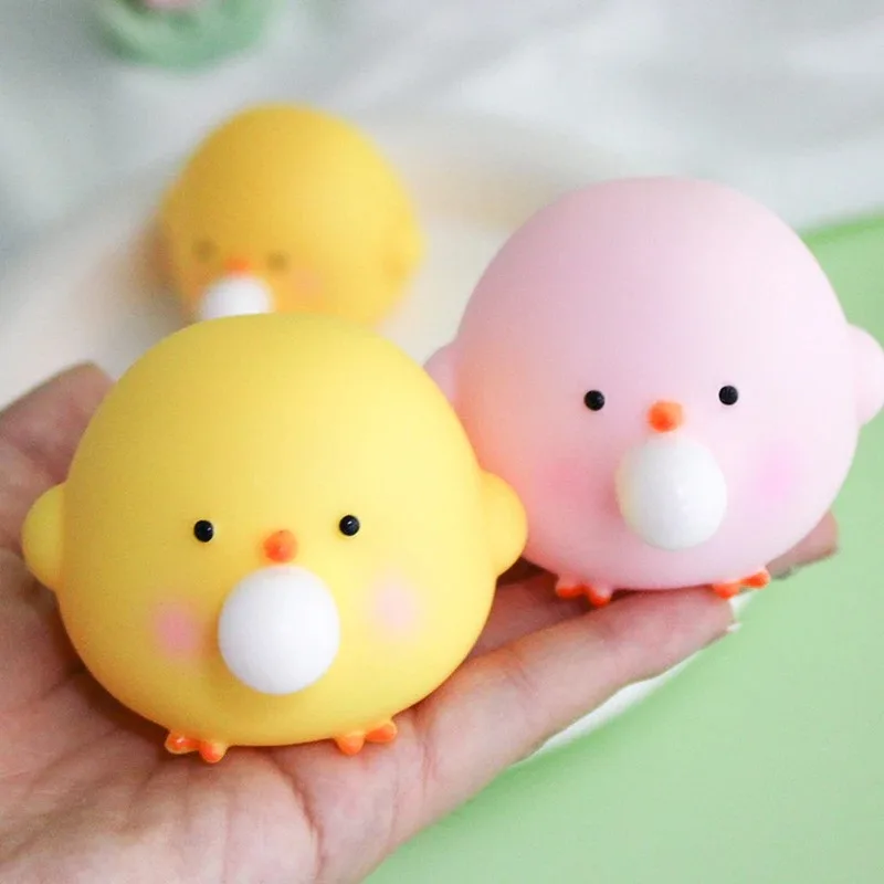 Mainan Fidget Squishy Ayam Lucu Tiup Gelembung, Mainan Penghilang Stres, Mainan Remas untuk Dewasa dan Anak-anak, Hadiah Pesta