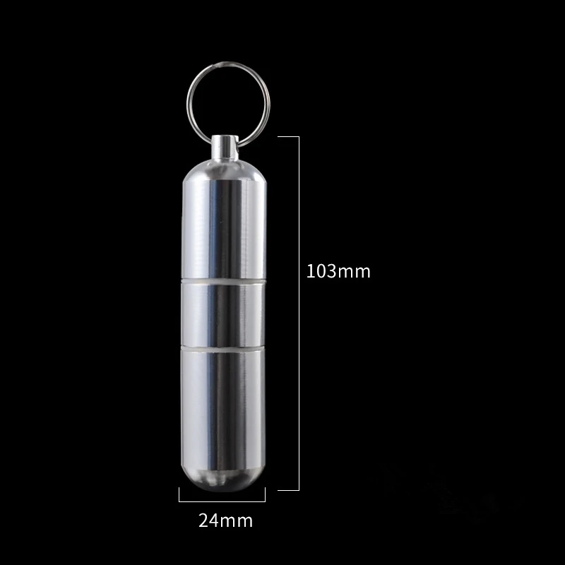 Silver Aluminum Alloy Cigarette Box Waterproof Cigarete Case Pill Toothpick Capsule Cigarette Accessory Mens Gift Gadgets