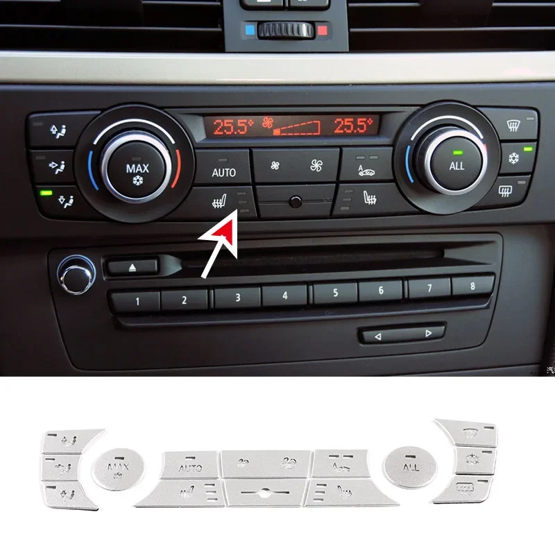 For BMW 3 Series E90 11-12 X3 F25 11-13 X1 E84 10-14 Central Control Air Conditioning Button Decoration Sticker Car Accessories