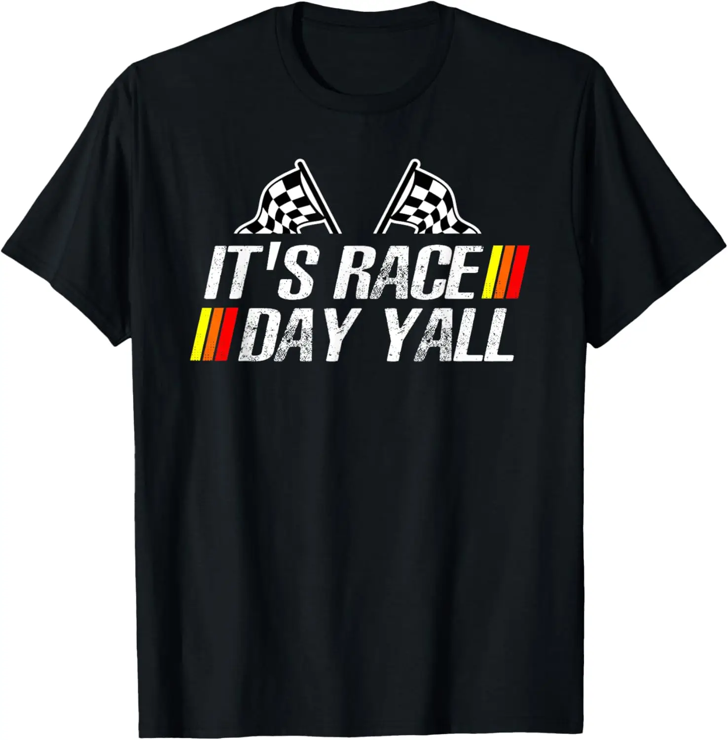 

Забавная гоночная футболка с флагом грузовика It's Race Day Yall