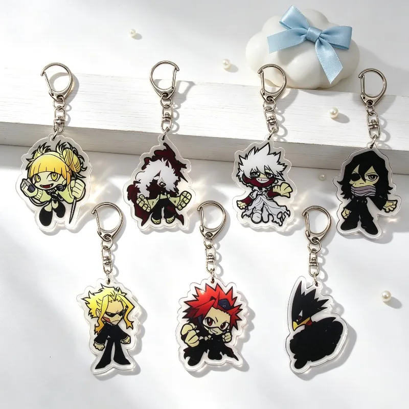 7-teiliges Set Anime-Schlüsselanhänger My Hero Academia Acryl-Schlüsselanhänger Izuku Bakugo Katsuki Anhänger Zubehör Niedliche Cartoon-Geschenke Großhandel – Detail 2