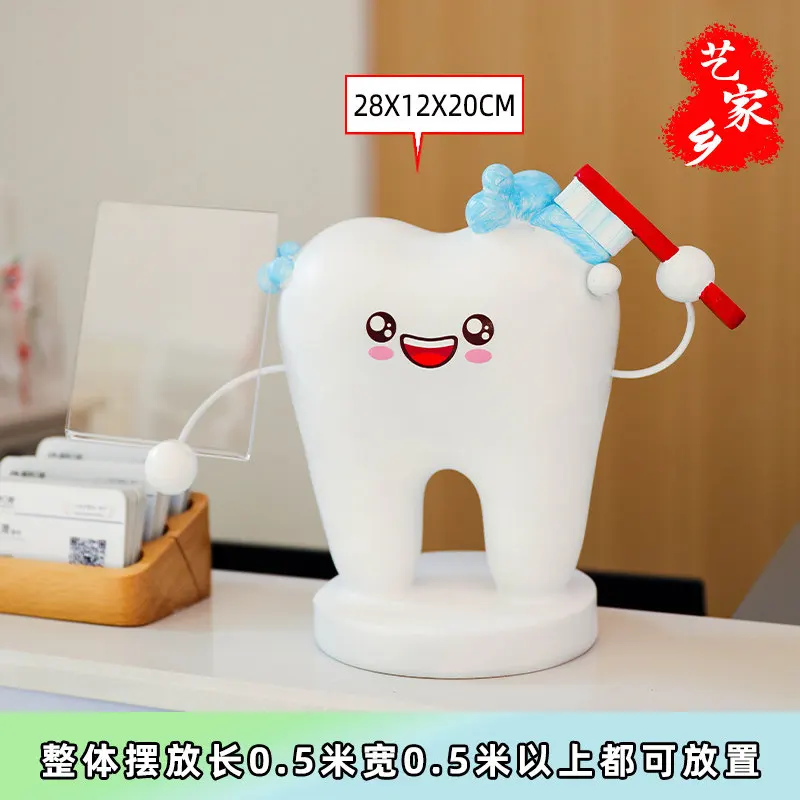 Dental clinic front desk ornament, payment code, dental hospital leisure table decoration, cute cartoon dental ornament