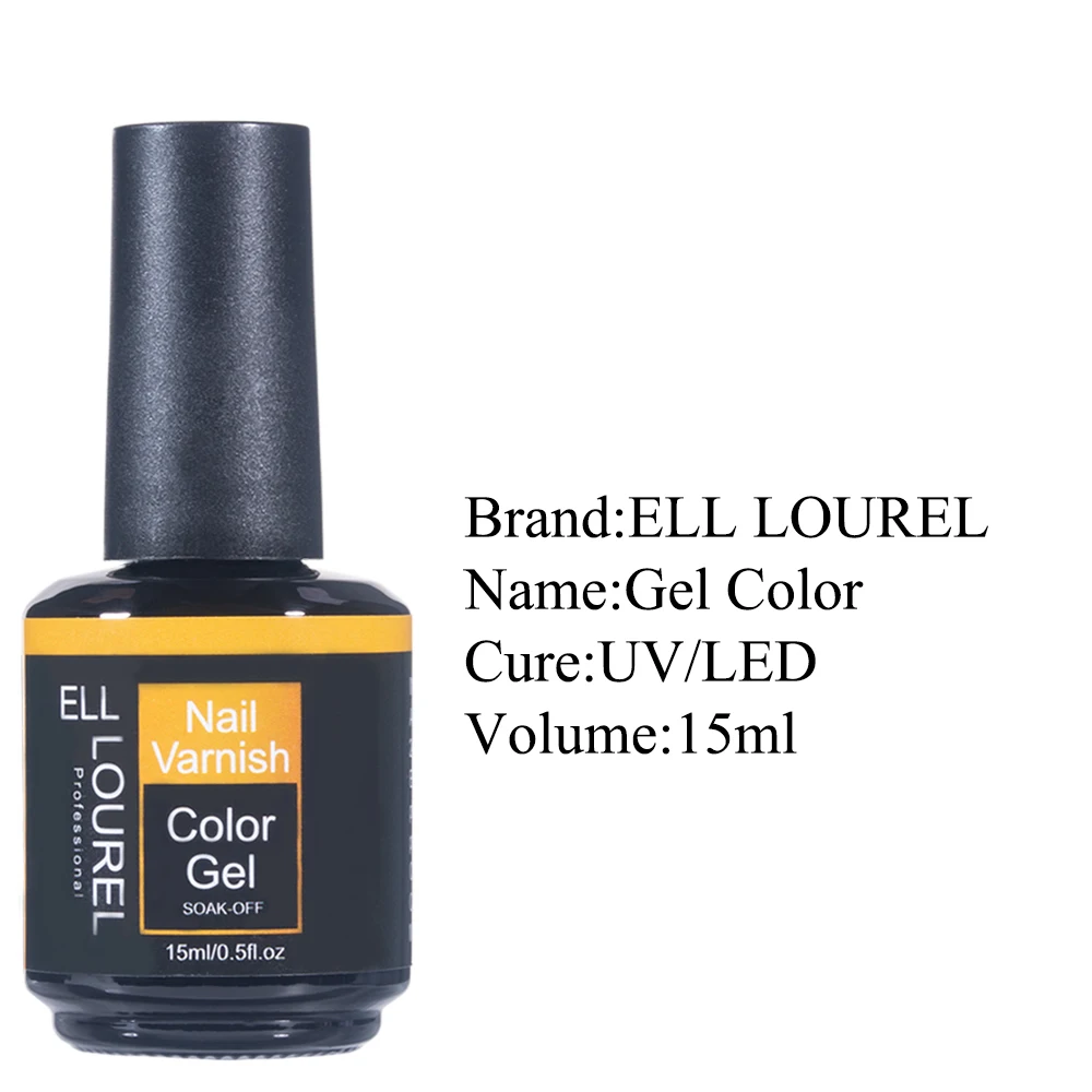 ELL LOUREL New Nail Gel Polish 15ML Jelly Korean Nails Gel Varnish Semi Permanent UV Nude Pink Color Lacquer French Manicure Art