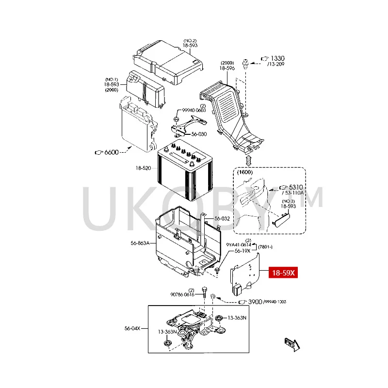 Z60118591B  Z60118591 Suitable for Ma zd a 3-Star Cheng Storage equipment housing, side panel, front panel, front baffle housing