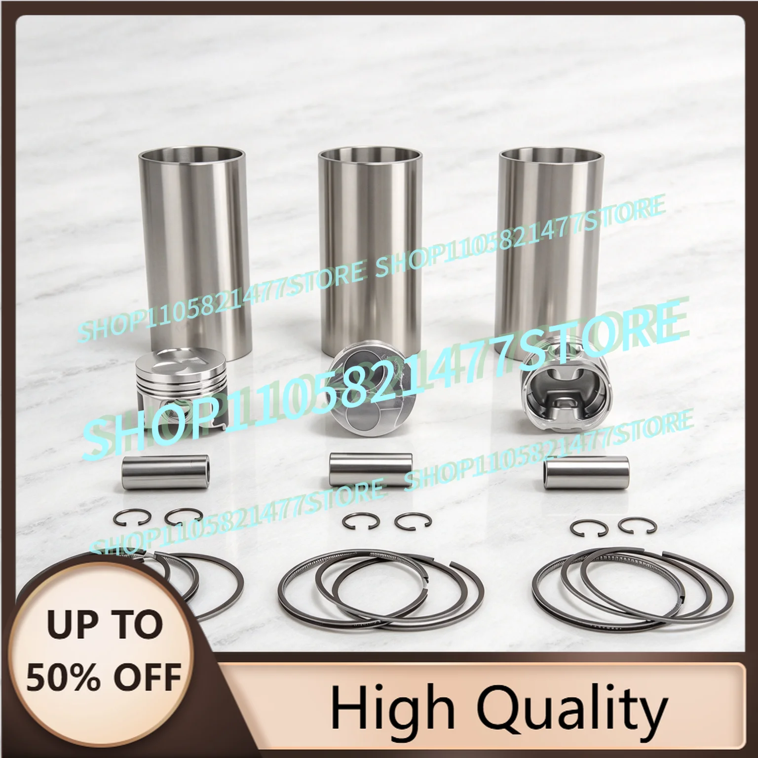 D905 Piston Cylinder liner Rings Pin Clip For 16304-21110 07916-26803 72*2HK+1.5+4mm Overhaul Rebuild Kit Engine Parts