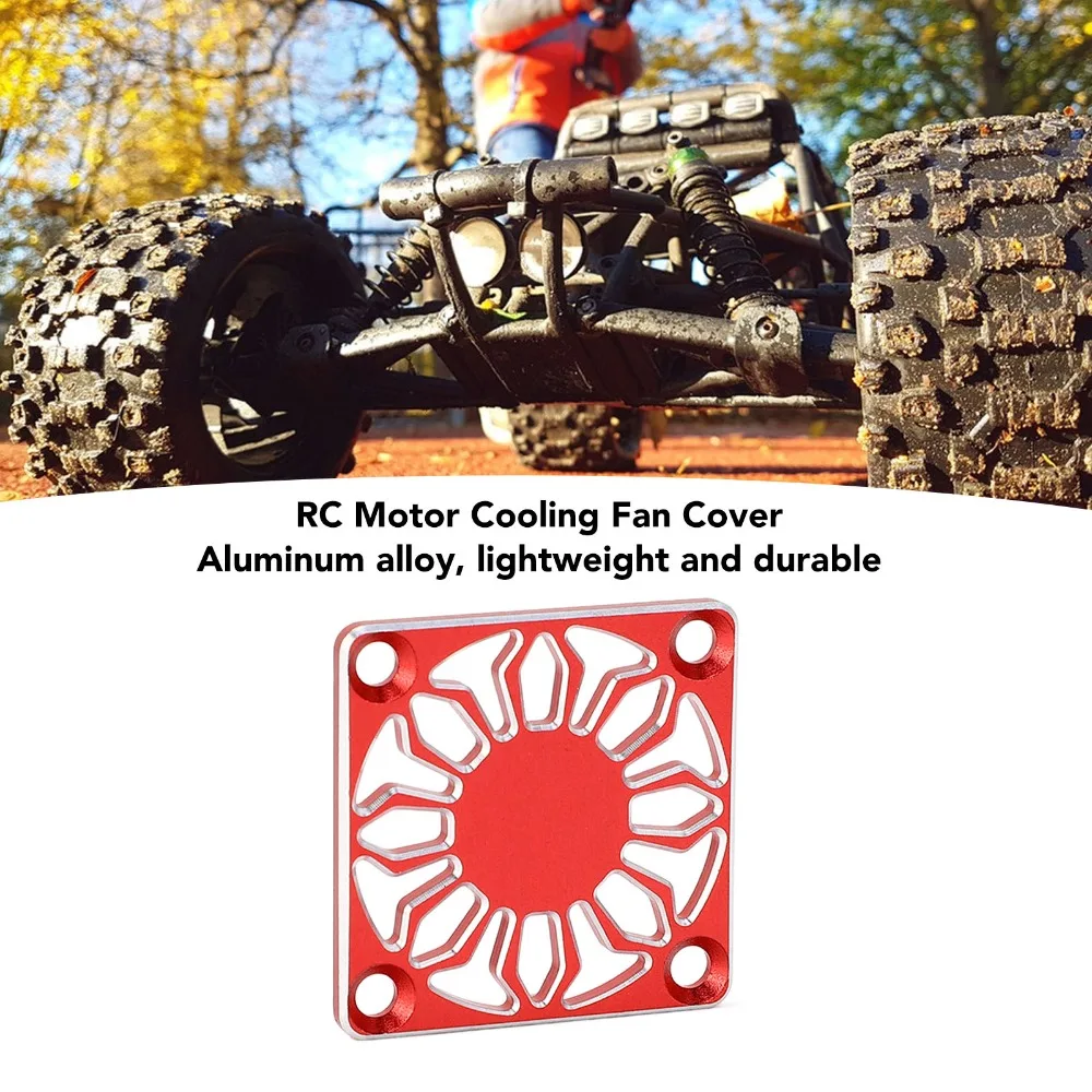 2 Pcs Durable 30x30mm Cooling Fan Cover Aluminum Alloy Lightweight Cooling Fan Heatsink Cover Engine Cooling Fan Cover RC Car