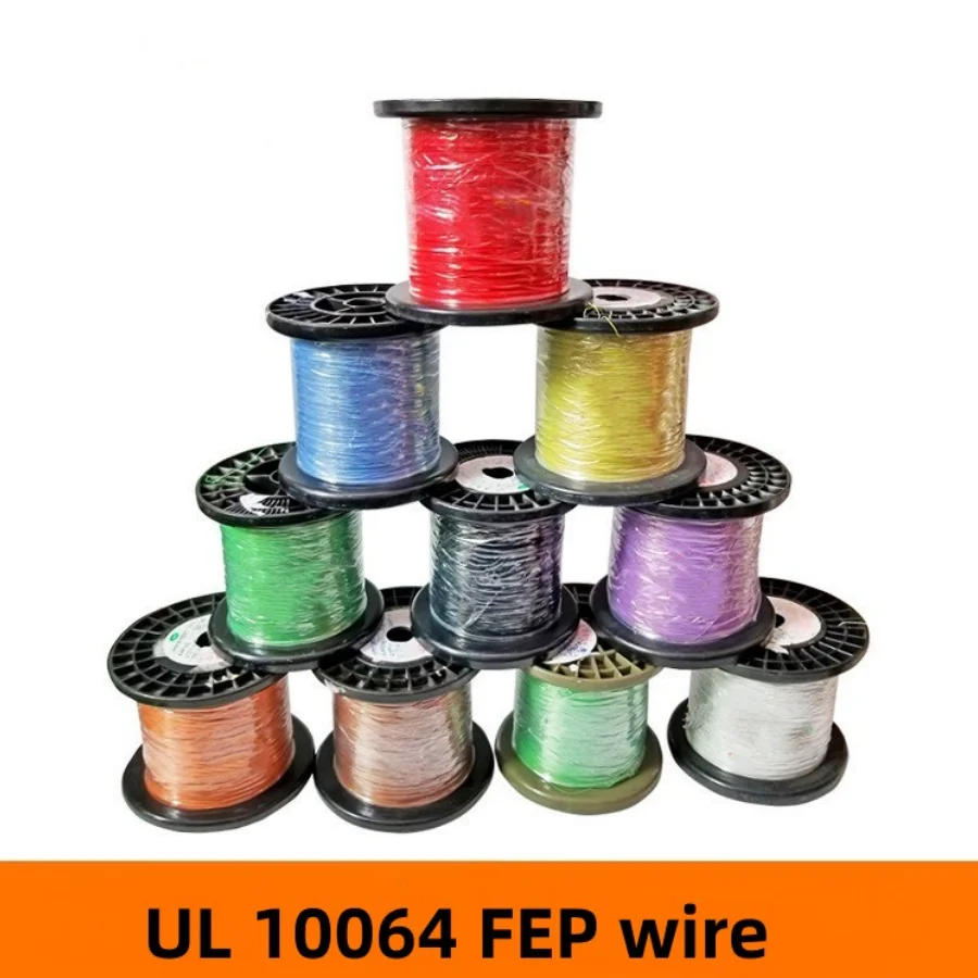 10M UL10064 FEP Wire Ultra Fine (No scroll) 40/36/34/32/30/28/26 AWG PTFE Plastic Solder High Conductivity Copper Line