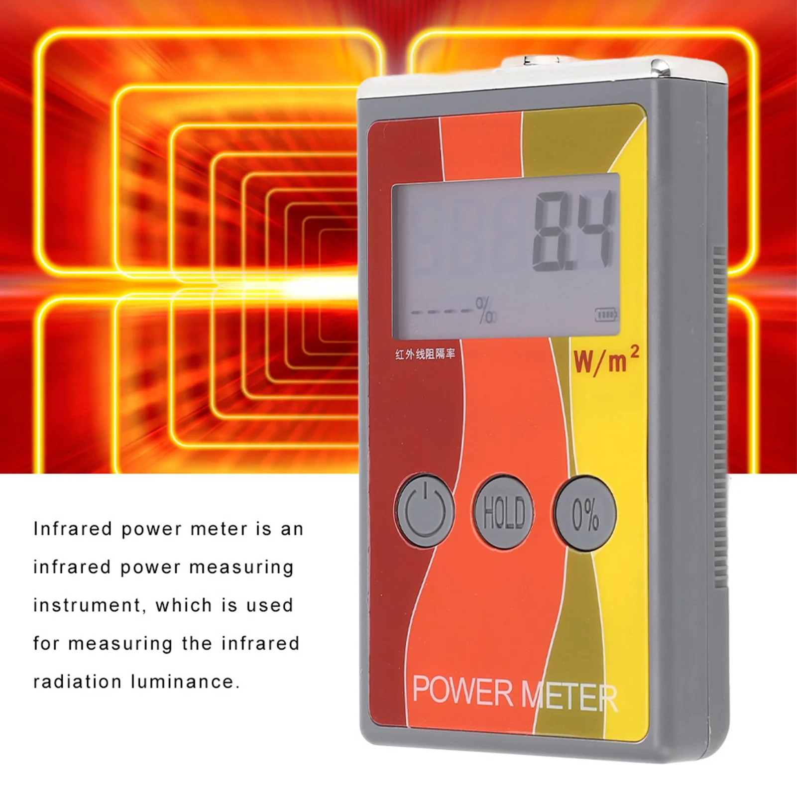 

0 - 40000W/㎡ IR Power Meter, 1000-1700 nm LS122 Handheld IR Power Meter Infrared Radiation Luminance IR Rejection Detector