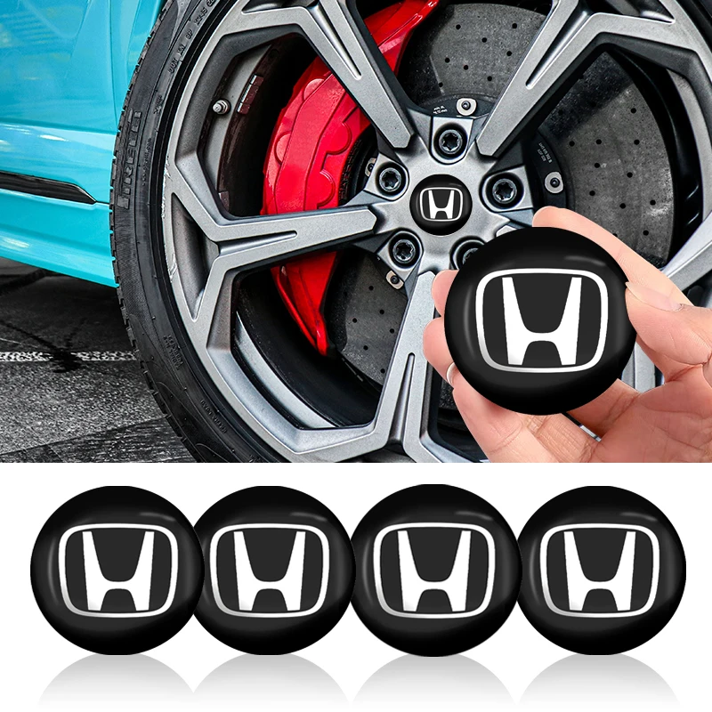 56mm Car Wheel Center Hub Cap Badge Logo Emblem Decal Wheel Sticker For Honda Civic City Accord Odyssey CRV Hrv Jazz CBR VTX