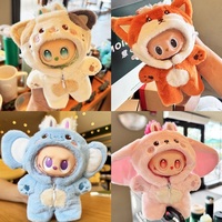 Only Doll Clothes Suitable For 17cm Labubu Animal Elephant Cute Cat Clothes Set 10cm Labubu Doll Clothes Labubu Doll Accessories