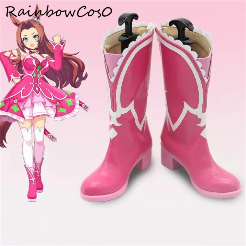 Kawakami Princess Umamusume Pretty Derby Cosplay Shoes Boots Game Anime Party Halloween Christmas RainbowCos0 W4148
