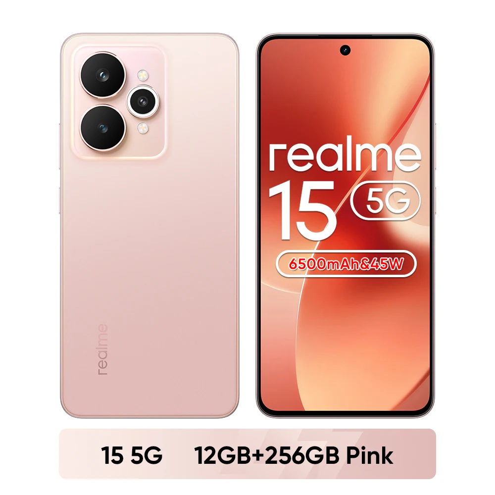 Смартфон Realme 15 5G, 8/256ГБ, 12/256ГБ, 12/512ГБ - мощный и быстрый — фото товара