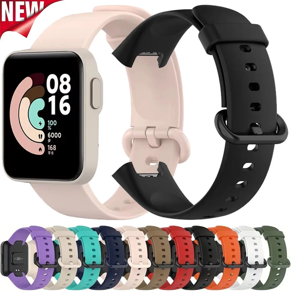 Силиконовый ремешок для Redmi Watch 2/1 Lite/Horloge 2, Xiaomi Mi Band Lite 2, спортивный легкий сменный браслет для Xiaomi Poco