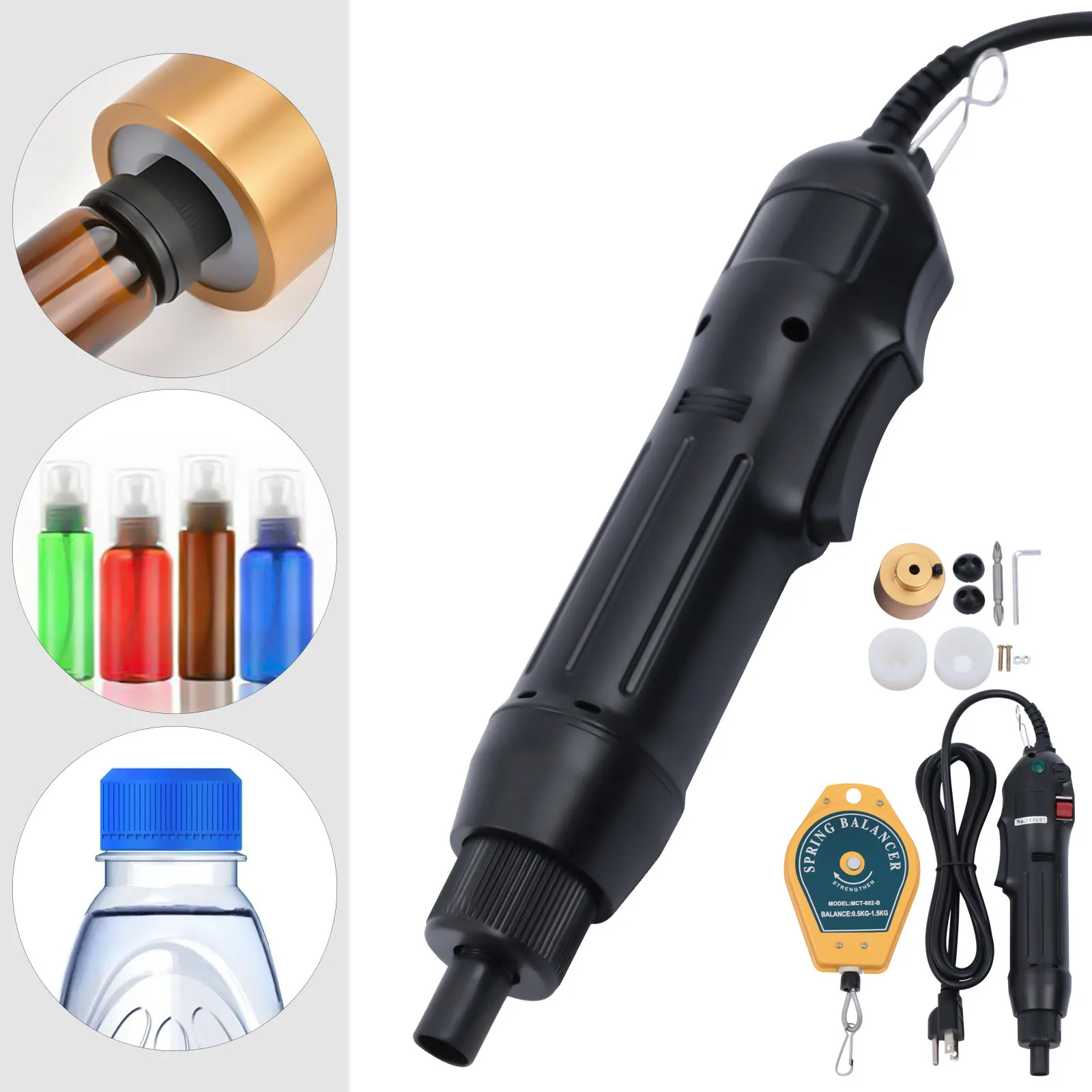 Handheld bottle capper electric bottle capping machine Bottle Screwing Sealing Machine for 10-30mm Round Plastic Caps