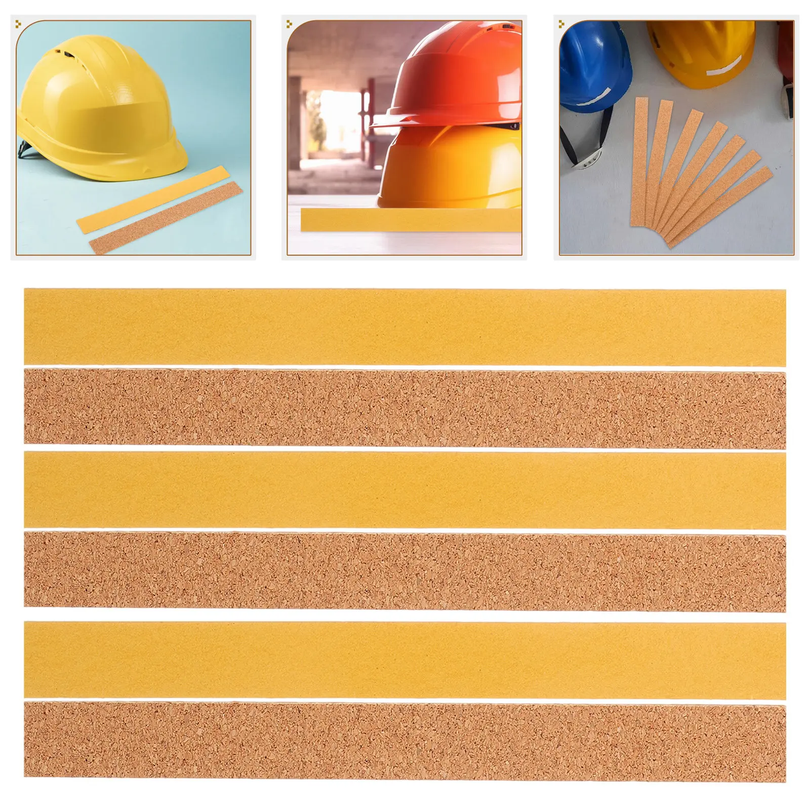 

24Pcs Self-Adhesive Cork Hat Tape Soft Lightweight Size Reducer Insert Shock Absorption Comfortable Padding for Fedora Cowboy