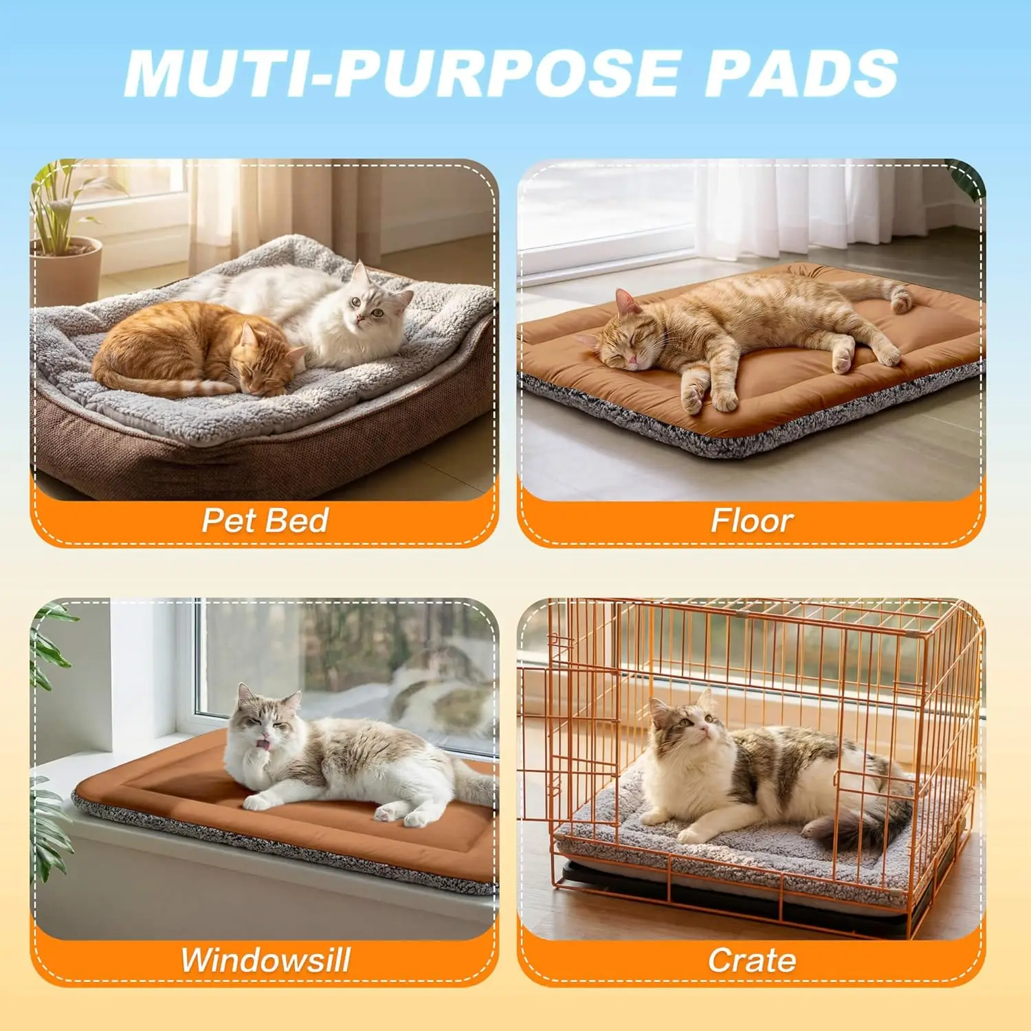 2026 New Upgrade Dog Cooling Mat, Self Warming Cat Bed, Reversible Warm & Cooling Cat Bed, Winter Warm Cat Pad & Summer