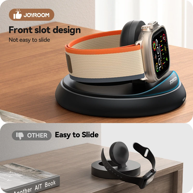 Joyroom Portable Magnetic Charging Dock for Apple Watch Wireless Fast Watch Charger Stand with Charging Cable for iWatch Series