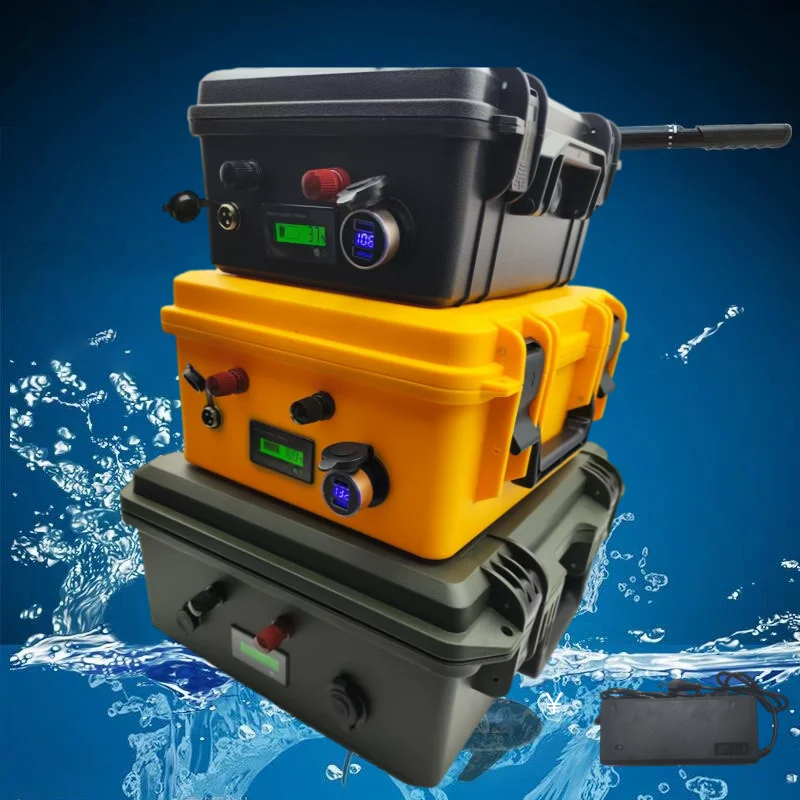 24V Waterproof IP67 24V 50Ah 60Ah 80Ah 100Ah 120Ah 150Ah 200Ah Lithium Li Ion Battery 24v For Trolling Motor+10A Charger