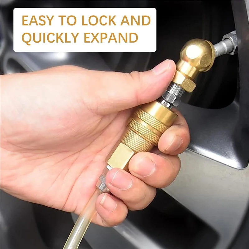 

THIVN-4Piece 1/4Inch Air Chuck Tire Pressure Caps Portable Air Chuck For Inflator Gauge Compressor