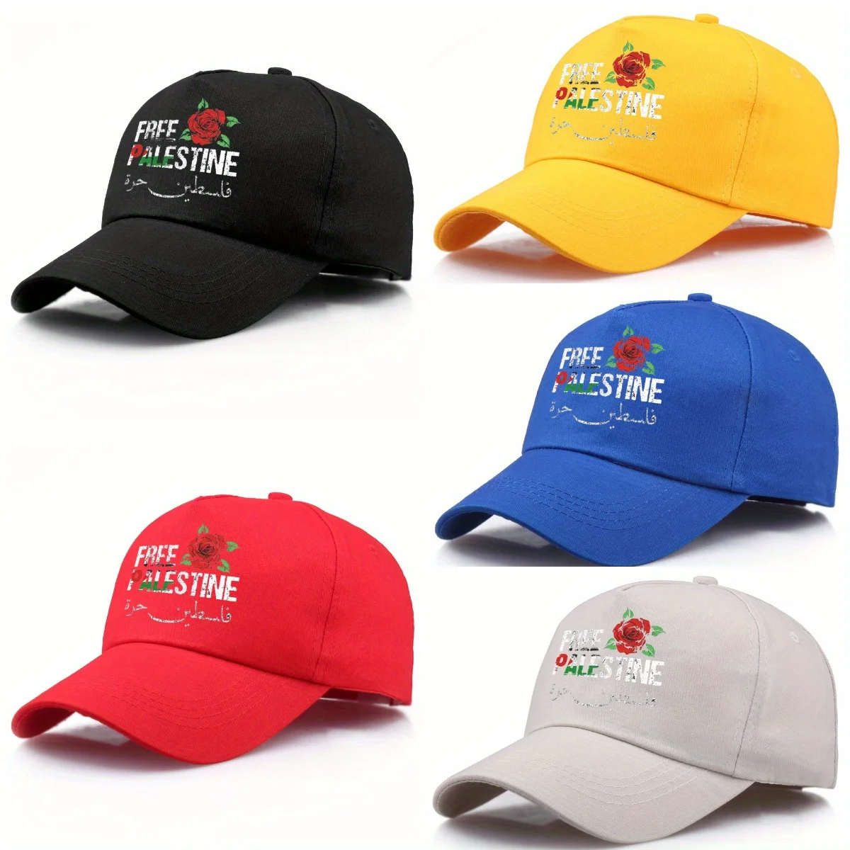 

Women's Hip Hop Sun Hat Roses Letters Printed Solid Color Baseball Cap Outdoor Sports Dad Hat Casual Fashion