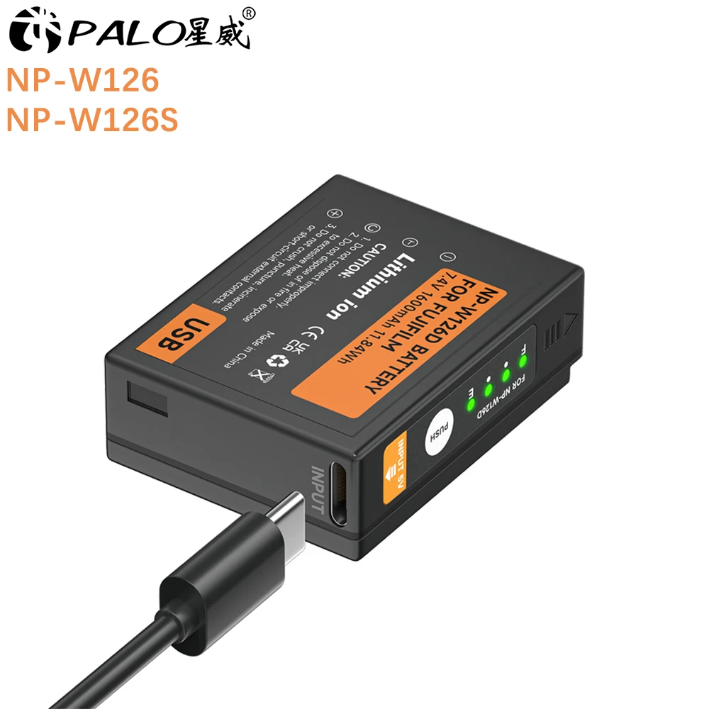 

PALO NP-W126S NP-W126 Battery For Fujifilm Fuji X100F X-PRO1 X-PRO2 X-A1/A2/A3/A10 X-E1 X-E2 X-E2S X-E3 X-M1 X-T1/T2/T10