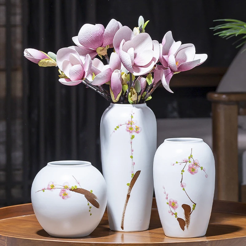 

Vase new Chinese ceramic modern simple underglaze color flower arrangement desktop decoration entrance TV cabinet wine cabinet