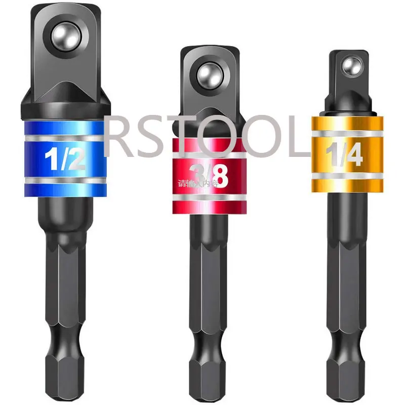 3 1/4 "3/8" 1/2 "Driver Adapter Cờ Lê Lục Giác Nối Dài Khoan Ổ Cắm Nguồn Adapter Nối Dài Bit bộ Mũi Khoan Hạt Lái Xe