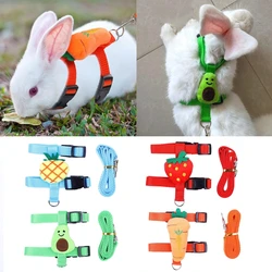 Bunny Harness Leash Rabbit Costume Small Animal Outdoor Walking  Clothes