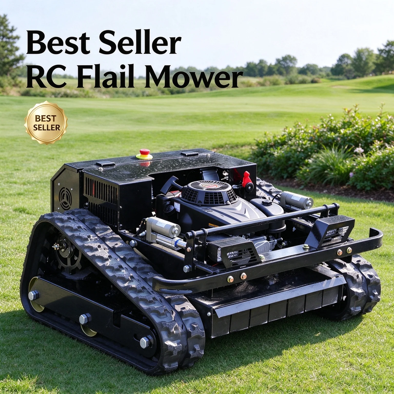 Customized Villa Yard Intelligent Self-Propelled Robot Mower, Wireless Remote Grass Mower, Safety Sensors Prevent Machinetracked