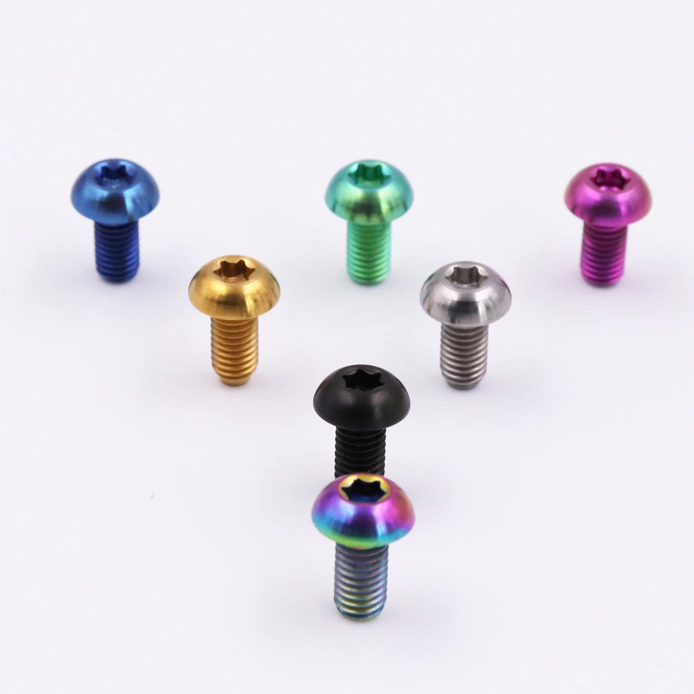 M5x12mm Ti Titanium Alloy for Bicycle Bottle Cage Holder Screws MTB Mountain Road Bike Cycling Bike Water Cage Rack Screws