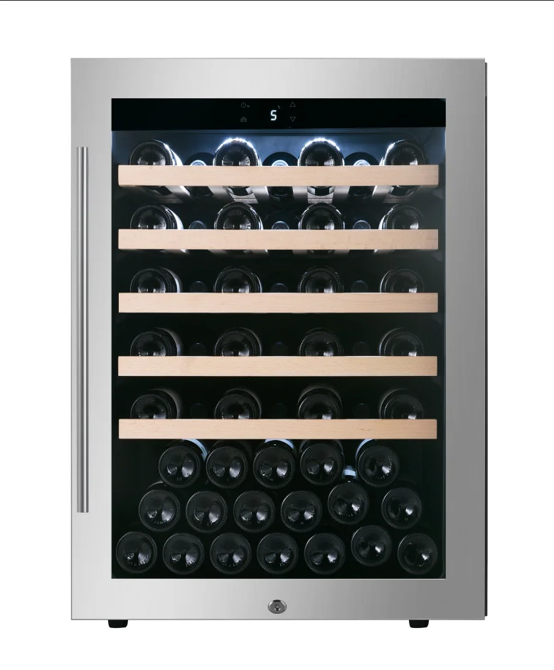 Built-In Wine Cooler, Stainless Steel 595 x 607 x 820 mm Compressor Fridge, Single-Zone Smart Wine Chiller, Home Cellar