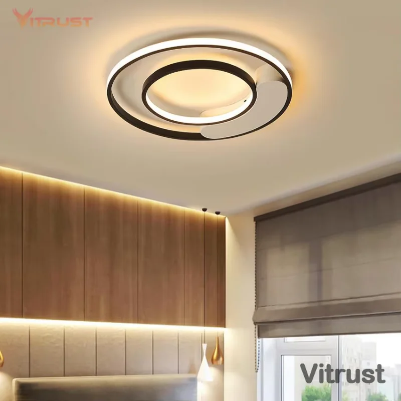 Black & white bedroom ceilng Chandeliers Creative surface mounted LED lighting fixtures Modern Led Ceiling lamp AC110-240V