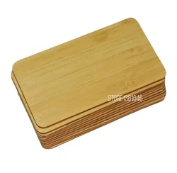 10 Pieces Thickness 2mm Bamboo Business Card Rectangular Cutouts For DIY Craft Project Laser Engraving