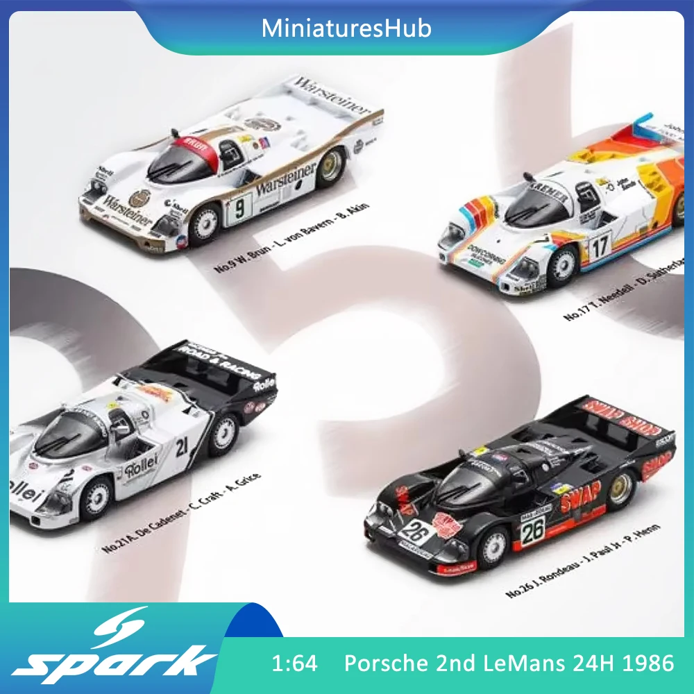 Sparky Tiny 1:64 Porsche 2nd LeMans 24H 956 964 911 917 GT1 Camel Shell Painting Alloy Die Cast Car Model Toys Collection Gifts