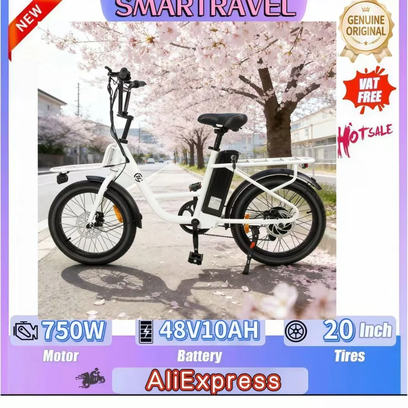 

48V10ah battery electric bicycle 20-inch E-Bike built-in 750W brushless motor urban leisure outdoor camping electric bicycle