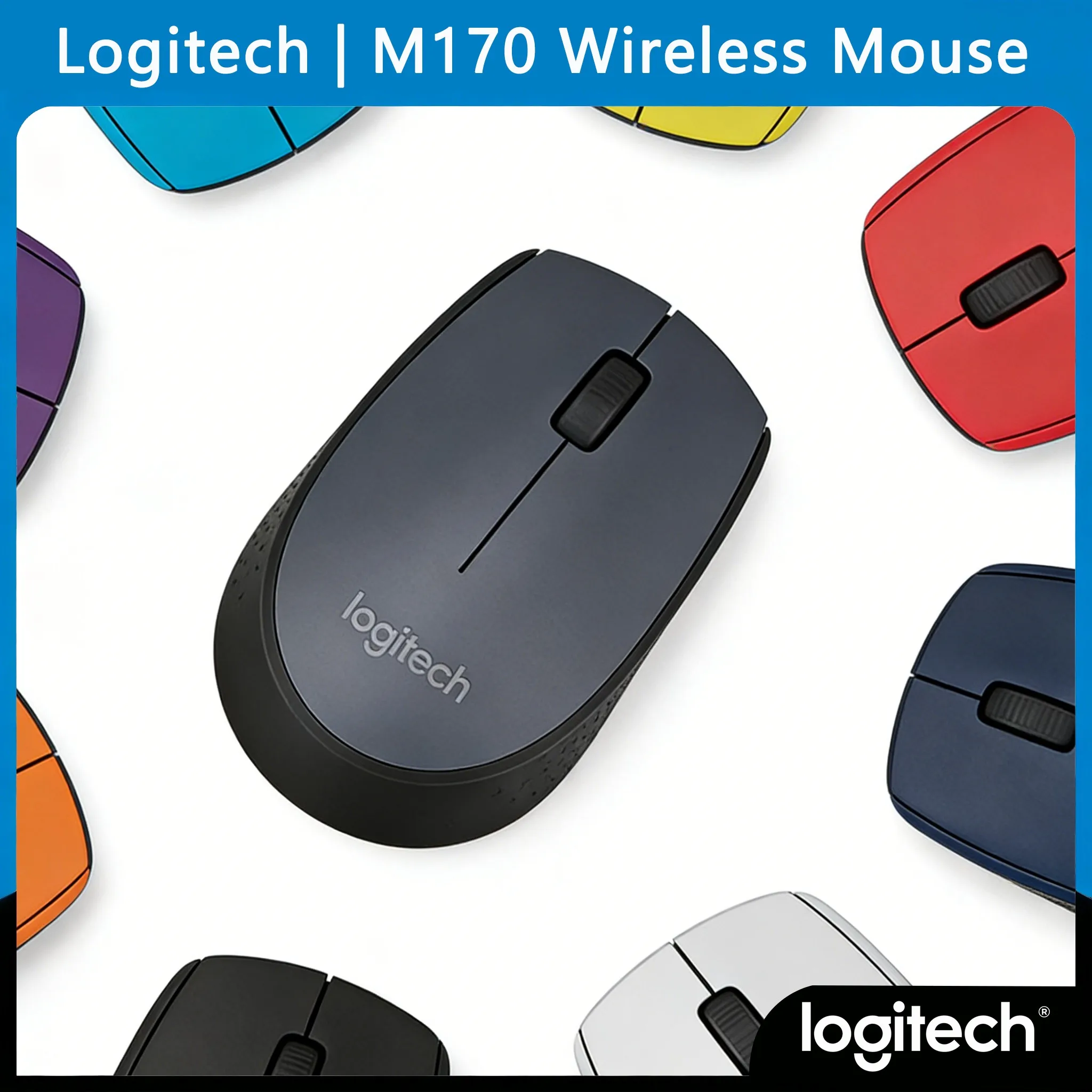 

Logitech M170/M185 /220 /M221 /M280 Wireless Mouse Ambidextrous Plug & Play Compact for PC Laptop