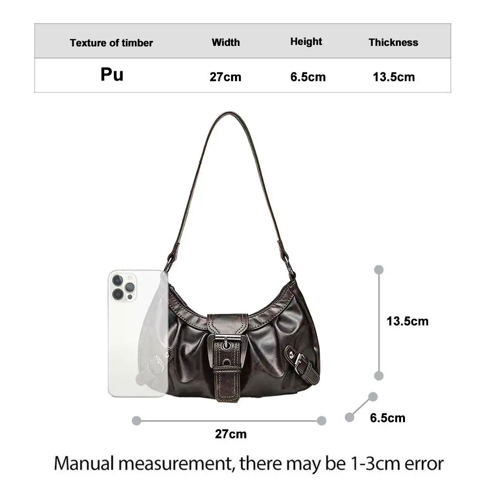 Y2K Retro Plissierte Hobo-Schultertasche für Damen, Bestseller im Maillard-Stil, Unterarmtasche, Clutch-Handtasche für Reisen, Arbeit und Shopping – Detail 32